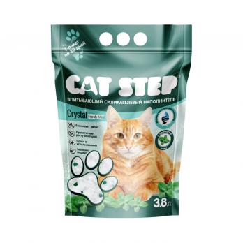 Наполнитель CAT STEP д/кошачьего туалета Силикагель мята 3,8л