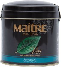 Чай зеленый MAITRE DE THE Байховый Наполеон лист. ж/б 100г