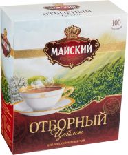 Чай черный МАЙСКИЙ Байховый Отборный к/уп 100пак