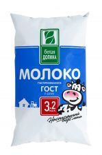 Молоко БЕЛАЯ ДОЛИНА паст. 3,2% ф/п без змж 900г