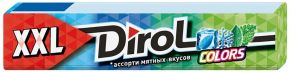Жев. резинка DIROL COLORS XXL ассорти мятных вкусов б/сахара 19г