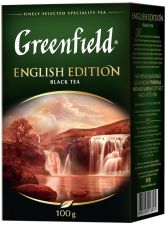 Чай чёрный GREENFIELD Инглиш Эдишн лист байховый цейлонский 100г