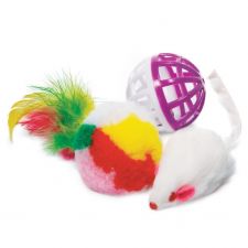 Игрушка д/кошек TRIOL Мышка с игрушкой