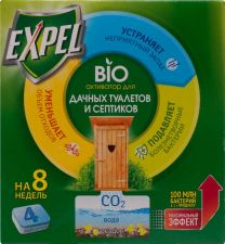 Биоактиватор EXPEL д/дачных туалетов и септиков, 4таб
