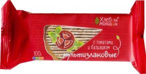 Хлебцы ХЛЕБЦЫ-МОЛОДЦЫ мультизлаковые с томатом и базиликом 100г