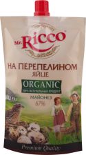 Майонез MR.RICCO на перепелином яйце Organic 67% д/п 220мл
