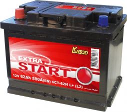 Батарея аккумуляторная EXTRA START 6CT-62N L+(L2)